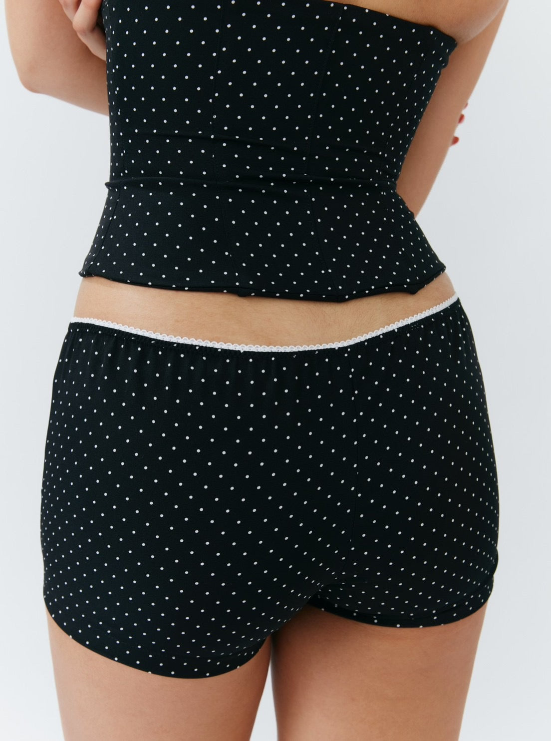 Alda Shorts - Mini Polka Dot Black