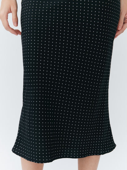 Blossom Midi Dress - Polka Dot Black