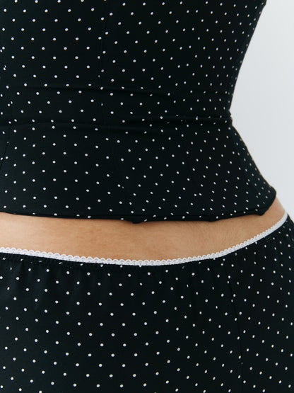 Alda Shorts - Mini Polka Dot Black