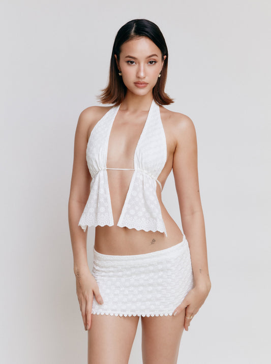 Rivera Halter Top - White