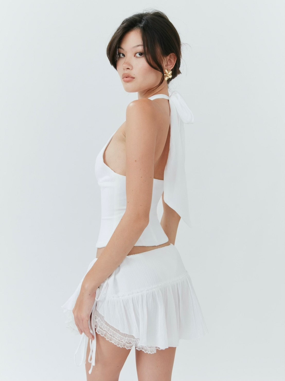 Poppy Mini Skirt - White